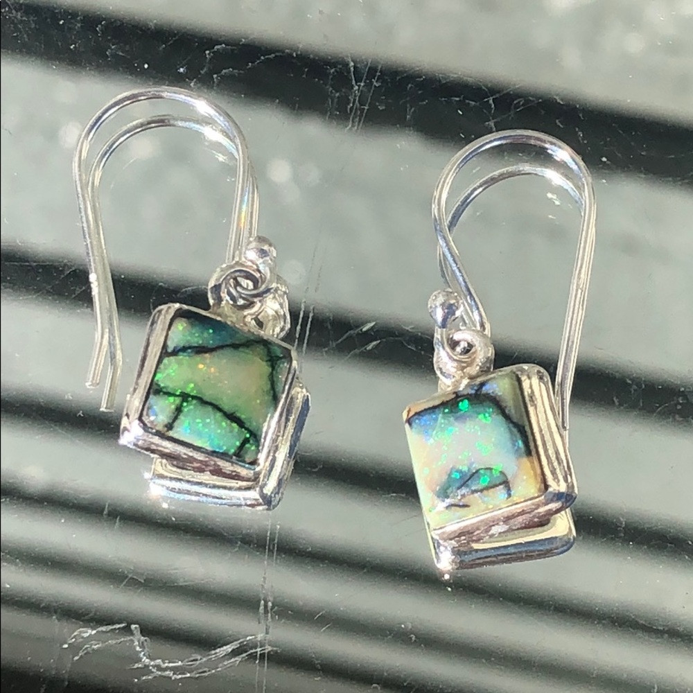 BOUTIQUE STERLING OPAL 925 SILVER EARRINGS